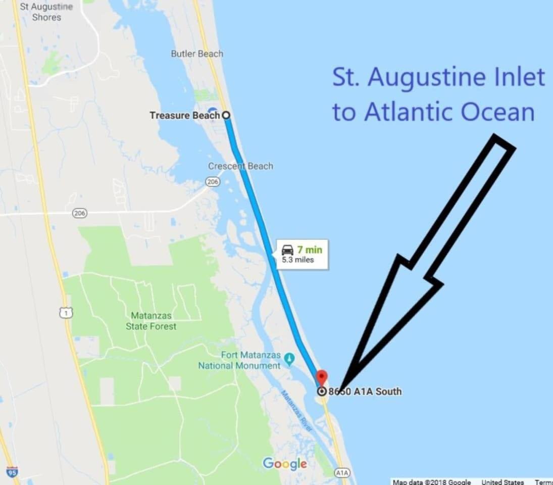 Canal Home Dock Walk To Beach Kayaks Sup Fishing St. Augustine Eksteriør bilde